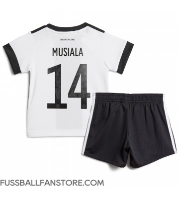 Deutschland Jamal Musiala #14 Replik Heimtrikot Kinder WM 2022 Kurzarm (+ Kurze Hosen)